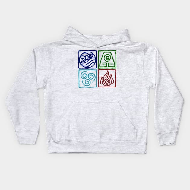 Avatar Tribe Logos Kids Hoodie by skolk512